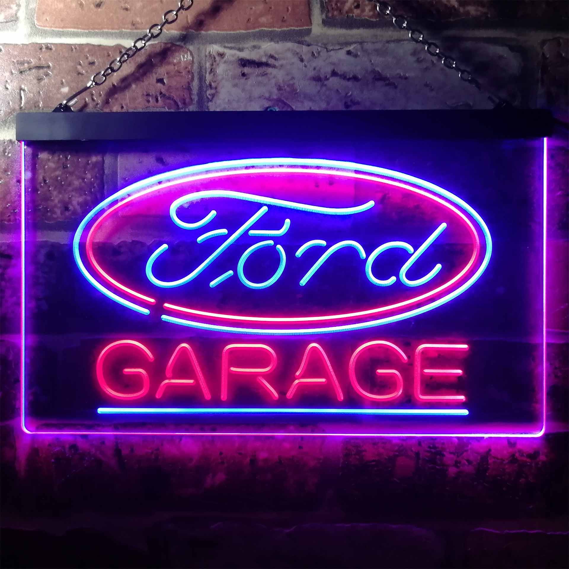 Ford Garage Dual LED Neon Light Sign